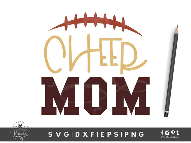 Cheer Mom-2 | Football Cut File SVG TheBlackCatPrints 