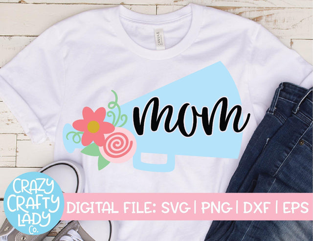 Cheer Mom | Cheerleader SVG Cut File SVG Crazy Crafty Lady Co. 