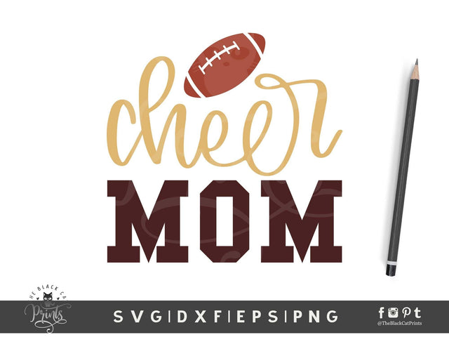 Cheer Mom | Football Cut File SVG TheBlackCatPrints 