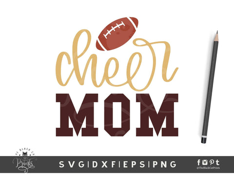 Cheer Mom | Football Cut File SVG TheBlackCatPrints 