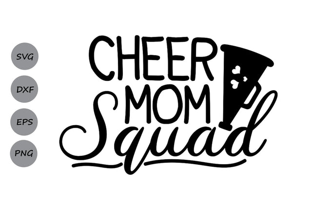 Cheer Mom Squad| Cheer Mom SVG Cutting Files SVG CosmosFineArt 
