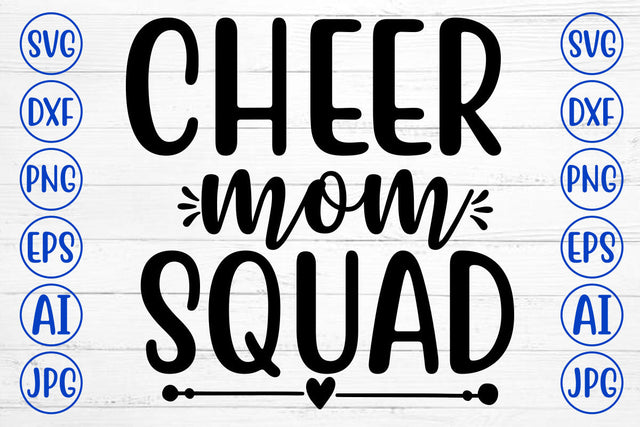 CHEER MOM SQUAD SVG Cut File SVG Syaman 