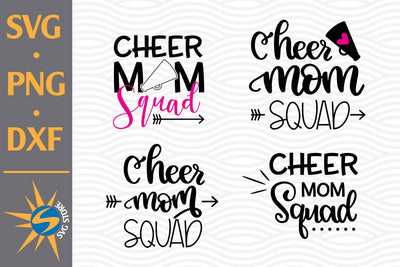 Cheer Mom Squad SVG, PNG, DXF Digital Files Include SVG SVGStoreShop 
