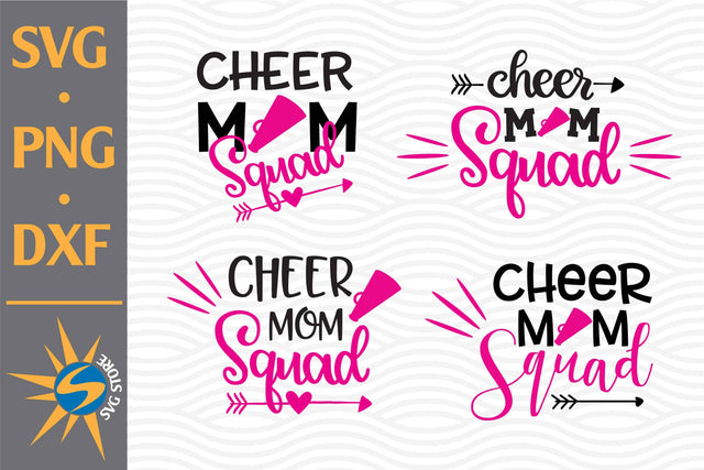 Cheer Mom Squad SVG, PNG, DXF Digital Files Include SVG SVGStoreShop 