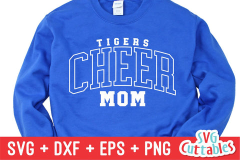 Cheer Mom svg - Cheer Mom Cut File - Cheer Bow svg - dxf - eps - png - Cheerleader - Brush Strokes - Silhouette - Cricut - Digital Download SVG Svg Cuttables 