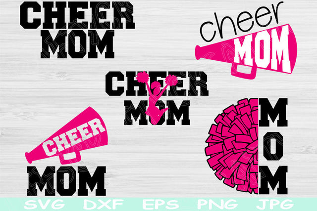 Cheer Mom Svg, Cheer Svg, Cheerleader Svg, Dxf, Png Instant Digital Download Design Svg For Cricut, Glowforge, Silhouette Vector Cut Files SVG TiffsCraftyCreations 