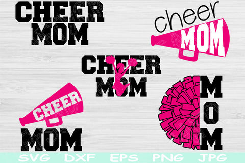 Cheer Mom Svg, Cheer Svg, Cheerleader Svg, Dxf, Png Instant Digital Download Design Svg For Cricut, Glowforge, Silhouette Vector Cut Files SVG TiffsCraftyCreations 