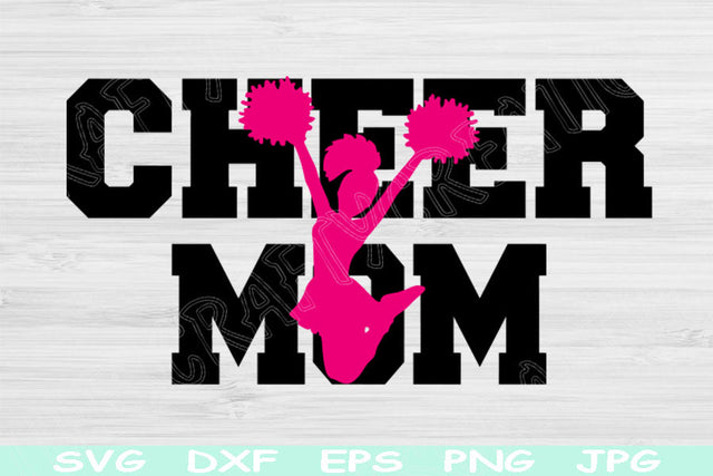 Cheer Mom Svg, Cheer Svg, Cheerleader Svg, Dxf, Png Instant Digital Download Design Svg For Cricut, Glowforge, Silhouette Vector Cut Files SVG TiffsCraftyCreations 