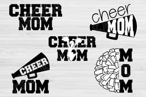 Cheer Mom Svg, Cheer Svg, Cheerleader Svg, Dxf, Png Instant Digital Download Design Svg For Cricut, Glowforge, Silhouette Vector Cut Files SVG TiffsCraftyCreations 