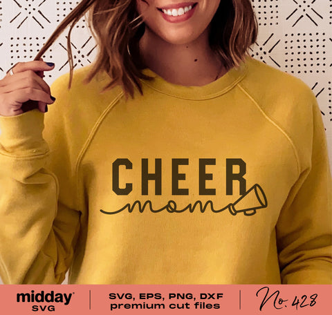Cheer Mom Svg, Cheerleader Cut Files, Cheer Mama, Cheerleading mom SVG Midday SVG 