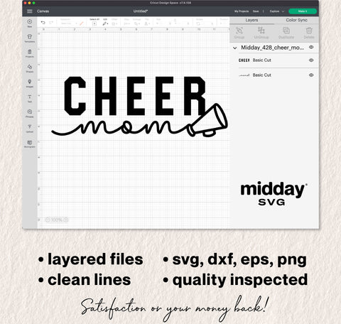 Cheer Mom Svg, Cheerleader Cut Files, Cheer Mama, Cheerleading mom SVG Midday SVG 