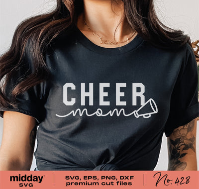 Cheer Mom Svg, Cheerleader Cut Files, Cheer Mama, Cheerleading mom SVG Midday SVG 