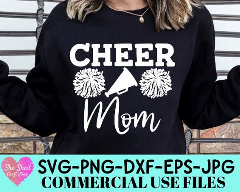 Cheer Mom Svg, Cheerleading Svg, Cheer Mom Shirt, Svg Files For Cricut, Game Day Svg, Mom Life Svg, Cheer Coach Svg, Sports Mom Svg SVG She Shed Craft Store 
