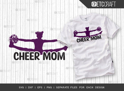 Cheer Mom SVG Cut File, Cheerleading Svg, Cheer Svg, Cheer Life Svg, Cheer Team Svg, Cheer Quotes, ETC T00168 SVG ETC Craft 