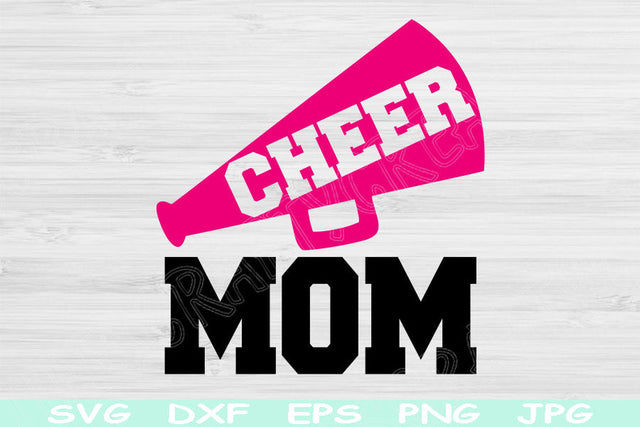 Cheer Mom Svg with Megaphone for Cheerleader Svg For Cricut Cut Files SVG TiffsCraftyCreations 