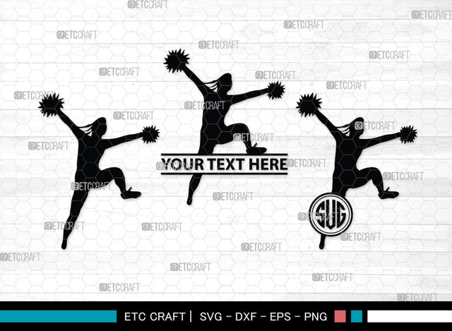 Cheer Monogram, Cheer Silhouette, Cheer Mom Svg, Cheer Girl Svg, Sports svg, Cheer Svg, Cheer Extreme Svg, SB00110 SVG ETC Craft 