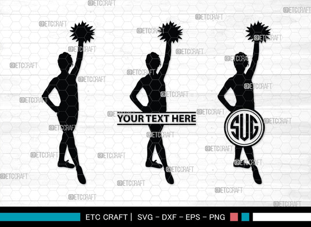 Cheer Monogram, Cheer Silhouette, Cheer Mom Svg, Cheer Girl Svg, Sports svg, Cheer Svg, Cheer Extreme Svg, SB00110 SVG ETC Craft 