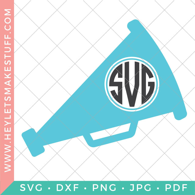Cheer Monogram SVG Hey Let's Make Stuff 