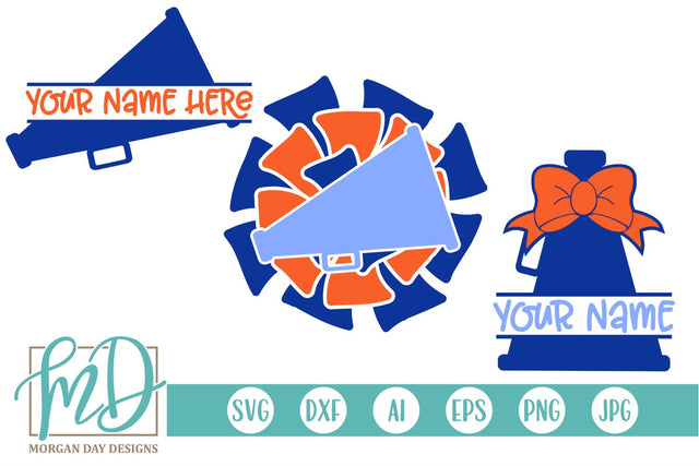 Cheer Monogram SVG Morgan Day Designs