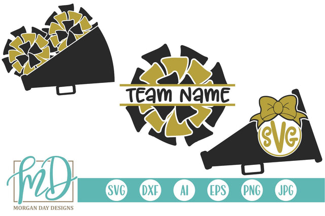 Cheer Monogram SVG Morgan Day Designs