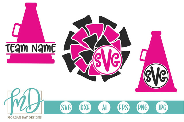 Cheer Monogram SVG Morgan Day Designs