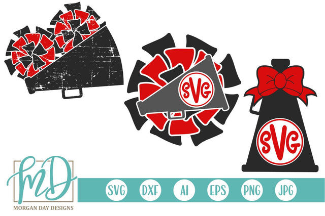 Cheer Monogram SVG Morgan Day Designs