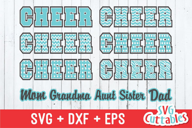 Cheer Patterned SVG Svg Cuttables 