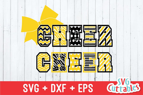 Cheer Patterned SVG Svg Cuttables 