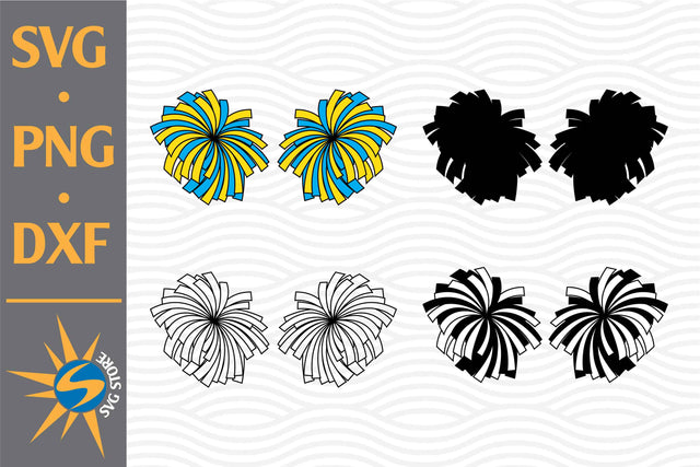 Cheer Pom Pom SVG, PNG, DXF Digital Files Include SVG SVGStoreShop 