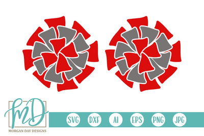 Cheer Pom Poms SVG Morgan Day Designs 