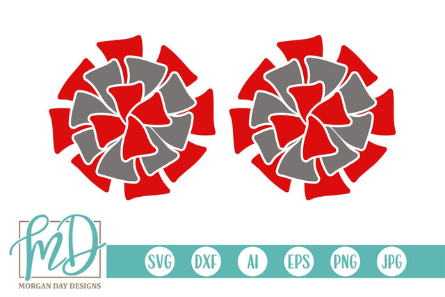 Cheer Pom Poms SVG Morgan Day Designs 