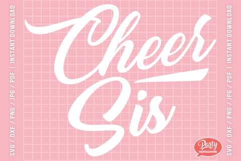 CHEER SIS | cheerleader sisters SVG SVG Partypantaloons 