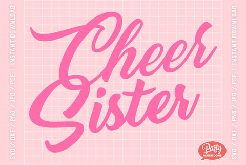 CHEER SISTER | cheerleader sisters SVG SVG Partypantaloons 
