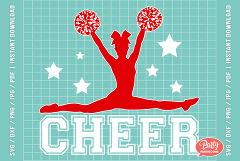 CHEER SPLIT | cheerleader poses SVG SVG Partypantaloons 