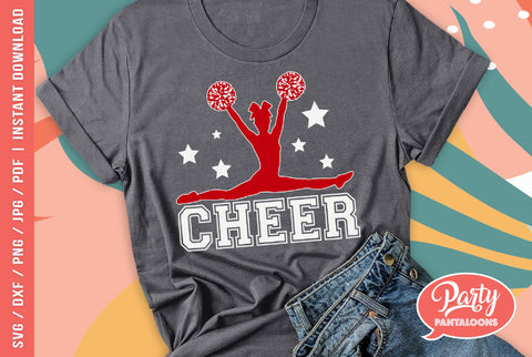 CHEER SPLIT | cheerleader poses SVG SVG Partypantaloons 