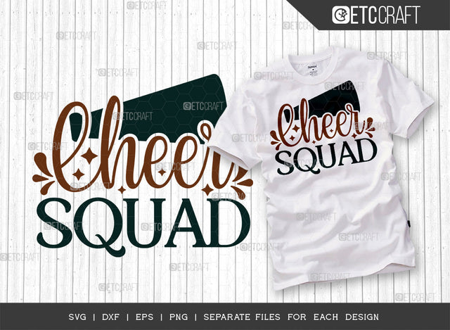 Cheer Squad SVG Cut File, Cheerleading Svg, Cheer Svg, Cheer Life Svg, Cheer Team Svg, Cheer Quotes, ETC T00155 SVG ETC Craft 