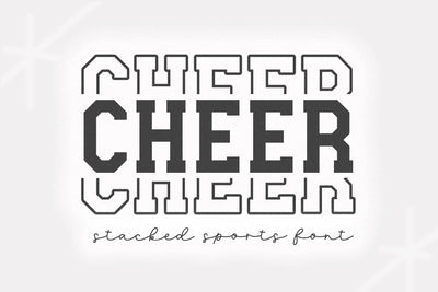 Cheer - Stacked Sports Font Font KA Designs 