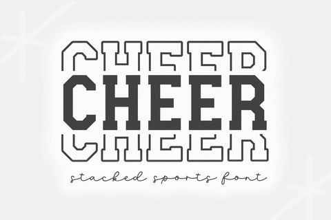 Cheer - Stacked Sports Font Font KA Designs 