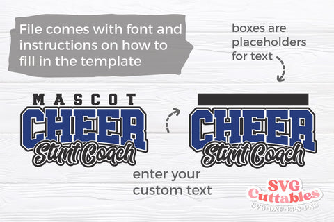Cheer Stunt Coach svg Cut File - Cheer Template 0071- svg - eps - dxf - Cheerleader - Megaphone - Silhouette - Cricut - Digital Download SVG Svg Cuttables 
