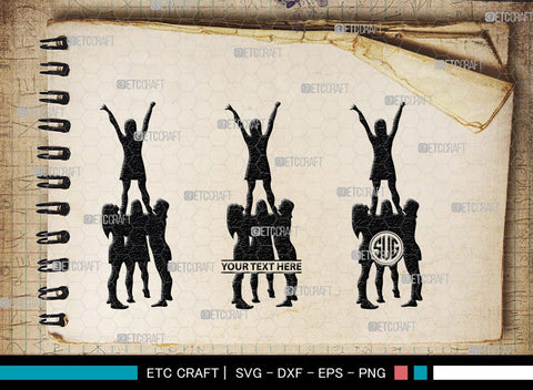 Cheer Stunt Monogram, Cheer Stunt Silhouette, Cheer Leading Svg, Cheer Team Svg, Sports svg, Cheer Svg, Cheer Extreme Svg, SB00111 SVG ETC Craft 
