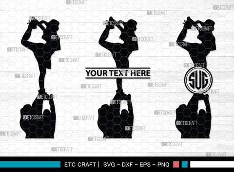 Cheer Stunt Monogram, Cheer Stunt Silhouette, Cheer Leading Svg, Cheer Team Svg, Sports svg, Cheer Svg, Cheer Extreme Svg, SB00111 SVG ETC Craft 