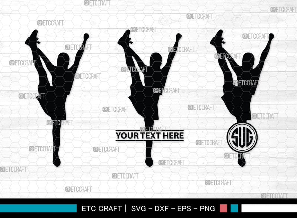 Cheer Stunt Monogram, Cheer Stunt Silhouette, Cheer Leading Svg, Cheer ...