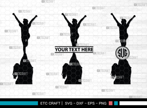 Cheer Stunt Monogram, Cheer Stunt Silhouette, Cheer Leading Svg, Cheer Team Svg, Sports svg, Cheer Svg, Cheer Extreme Svg, SB00111 SVG ETC Craft 