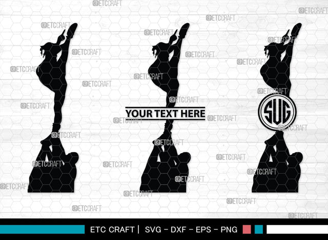 Cheer Stunt Monogram, Cheer Stunt Silhouette, Cheer Leading Svg, Cheer Team Svg, Sports svg, Cheer Svg, Cheer Extreme Svg, SB00111 SVG ETC Craft 