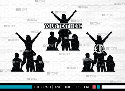 Cheer Stunt Monogram, Cheer Stunt Silhouette, Cheer Leading Svg, Cheer Team Svg, Sports svg, Cheer Svg, Cheer Extreme Svg, SB00111 SVG ETC Craft 