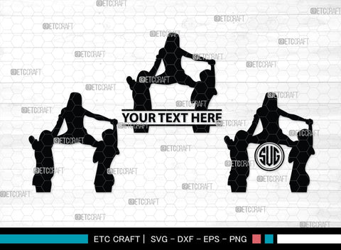 Cheer Stunt Monogram, Cheer Stunt Silhouette, Cheer Leading Svg, Cheer Team Svg, Sports svg, Cheer Svg, Cheer Extreme Svg, SB00111 SVG ETC Craft 