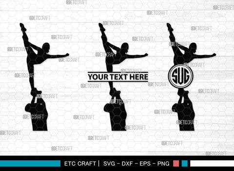 Cheer Stunt Monogram, Cheer Stunt Silhouette, Cheer Leading Svg, Cheer Team Svg, Sports svg, Cheer Svg, Cheer Extreme Svg, SB00111 SVG ETC Craft 