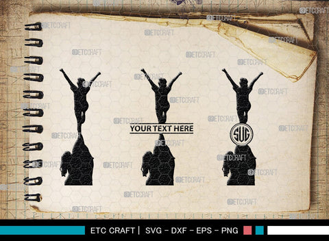 Cheer Stunt Monogram, Cheer Stunt Silhouette, Cheer Leading Svg, Cheer Team Svg, Sports svg, Cheer Svg, Cheer Extreme Svg, SB00111 SVG ETC Craft 