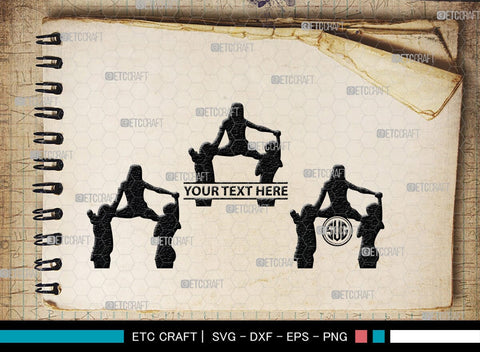 Cheer Stunt Monogram, Cheer Stunt Silhouette, Cheer Leading Svg, Cheer Team Svg, Sports svg, Cheer Svg, Cheer Extreme Svg, SB00111 SVG ETC Craft 