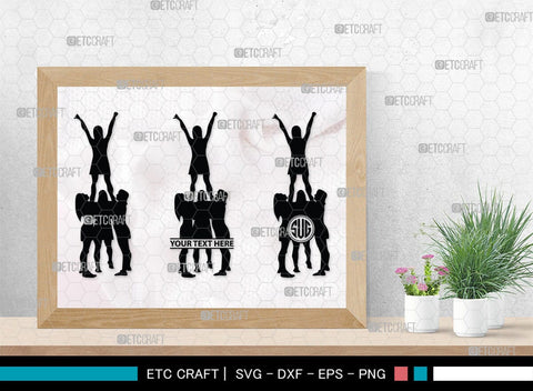 Cheer Stunt Monogram, Cheer Stunt Silhouette, Cheer Leading Svg, Cheer Team Svg, Sports svg, Cheer Svg, Cheer Extreme Svg, SB00111 SVG ETC Craft 